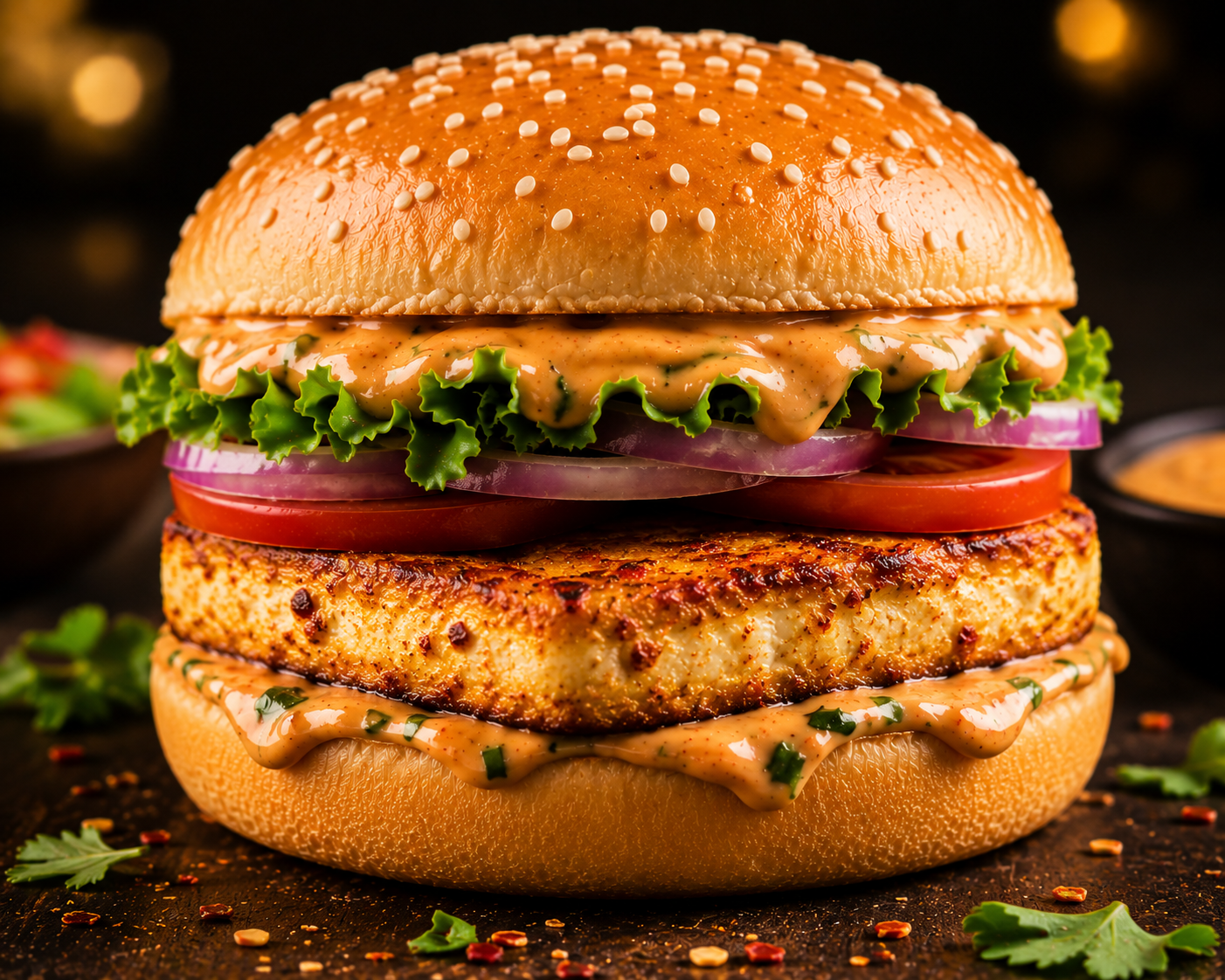 Tangy Paneer Burger